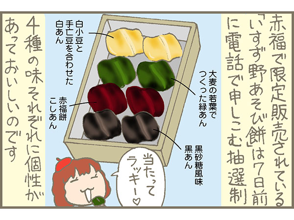 赤福で限定販売の「いすず 野あそび餅」